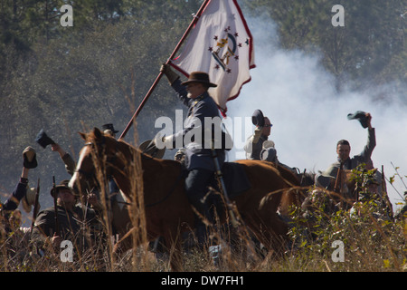 Reenactment der Schlacht von Olustee, Olustee Schlachtfeld Historic State Park in der Nähe von Lake City, Florida, USA Stockfoto