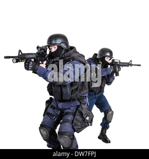 SWAT-Team in Aktion Stockfoto