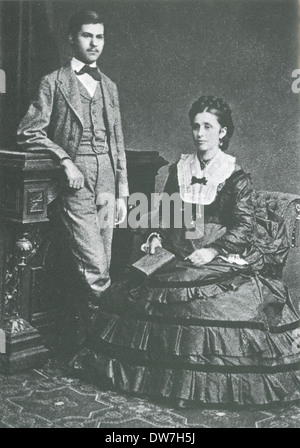 Sigmund Freud und seine Mutter, Amalia Stockfoto