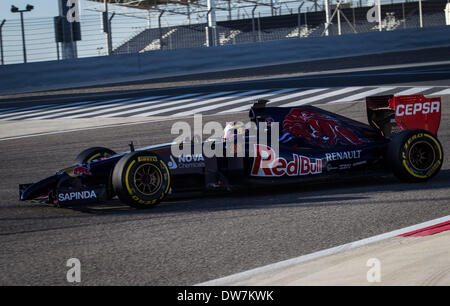 Sakhir, Bahrain. 2. März 2014. Vierter Tag der offiziellen Tests in Bahrain Formel Eins Grand Prix im 2. März 2014 Credit: Ahmed Alfardan/NurPhoto/ZUMAPRESS.com/Alamy Live News Stockfoto