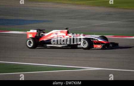 Sakhir, Bahrain. 2. März 2014. Vierter Tag der offiziellen Tests in Bahrain Formel Eins Grand Prix im 2. März 2014 Credit: Ahmed Alfardan/NurPhoto/ZUMAPRESS.com/Alamy Live News Stockfoto