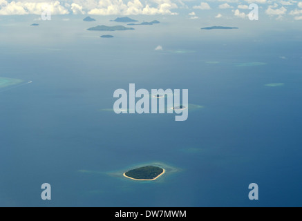 Luftaufnahme der Mamanucas-Inseln, Fidschi-Inseln, Süd-Pazifik Stockfoto