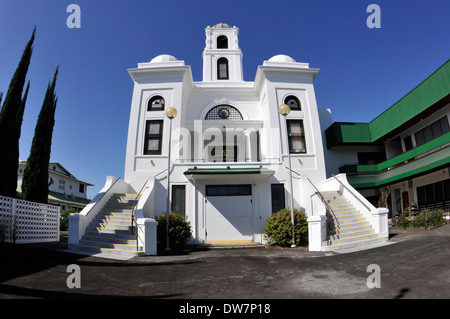 Honpa Hongwanji Hilo Betsuin Buddhistentempel, Hilo, Big Island, Hawaii, USA Stockfoto