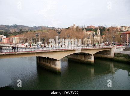 Merced Brücke, Gecho Fluss, Biskaya, Bilbao, Baskenland, Spanien Stockfoto