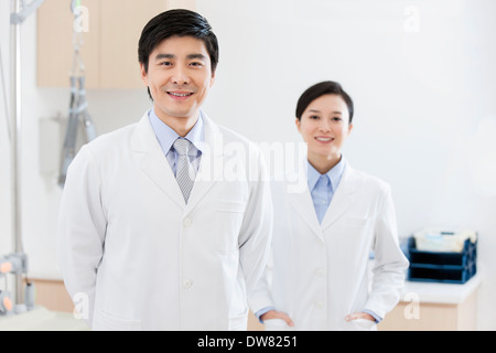 Zuversichtlich, Ärzte Stockfoto