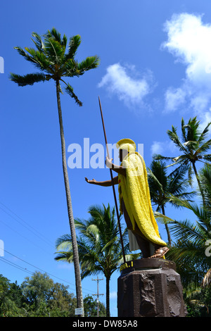 Original King Kamehameha ich Statue, Kapaau, Big Island, Hawaii, USA Stockfoto