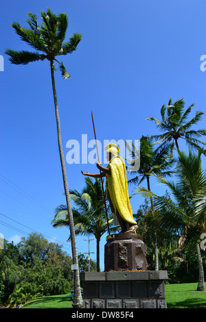 Original King Kamehameha ich Statue, Kapaau, Big Island, Hawaii, USA Stockfoto