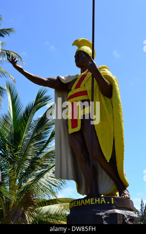 Original King Kamehameha ich Statue, Kapaau, Big Island, Hawaii, USA Stockfoto