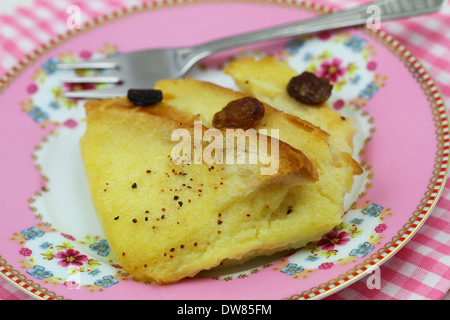 Bread And Butter Pudding, Nahaufnahme Stockfoto