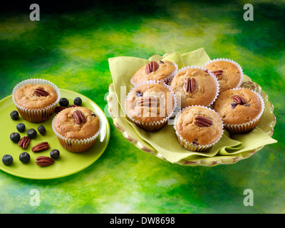 Blueberry Muffins Amerikaner zu Hause Backen Frühstück Stockfoto