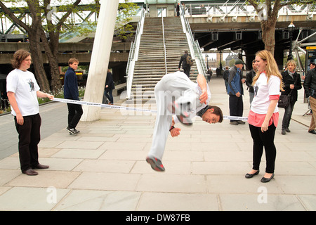 Stuntman Chase Armitage in London Stockfoto