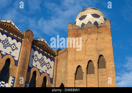 Ei-Kuppel der Stierkampfarena La Monumental von Barcelona. Stockfoto