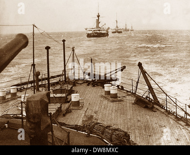 WW1 Kriegsschiffe patrouillieren in der Nordsee 1914-1918 Stockfoto