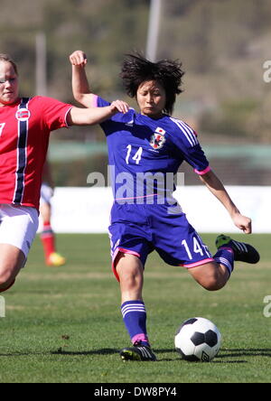 La Manga, Spanien. 3. März 2014.  Japan V Norwegen, Womens unter 23 Turnier, La Manga, Spanien Natsuki Yoshimi - Japan Foto von Tony Henshaw/Alamy Live News Stockfoto