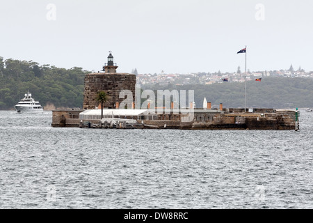 Fort Denison, Pinchgut Insel, ehemalige Strafregstelle und Verteidigungseinrichtung, Sydney Habour, Australien Stockfoto