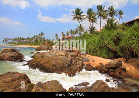 Galle, Sri Lanka Strand von Lighthouse Hotel Stockfoto