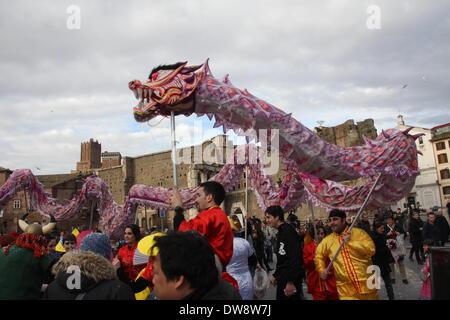Rom, Italien. 2. März 2014.  Karneval auf der Via dei Fori Imperiali in Rom Italien Straße. Bildnachweis: Gari Wyn Williams / Alamy Live News Stockfoto
