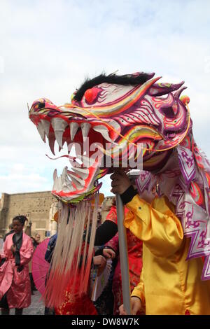 Rom, Italien. 2. März 2014.  Karneval auf der Via dei Fori Imperiali in Rom Italien Straße. Bildnachweis: Gari Wyn Williams / Alamy Live News Stockfoto