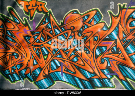 Graffiti an der Wand, Detroit, Michigan/USA Stockfoto