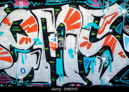 Graffiti an der Wand, Detroit, Michigan/USA Stockfoto