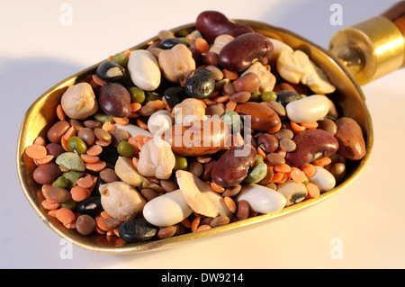 Erbsen, Bohnen, Linsen Stockfoto