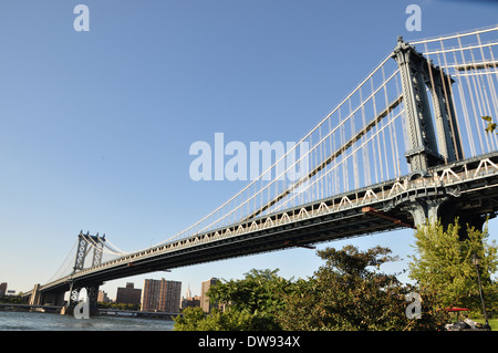 Die Manhattan Bridge, Brooklyn (New York City) entnommen Stockfoto