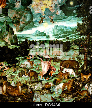 La Création du Monde - die Schaffung der Welt Melchior Bocksberger 1530-1587 Frankreich Französisch Stockfoto