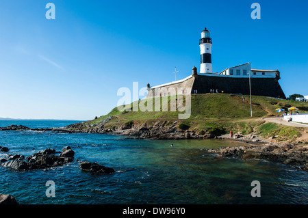 Farol da Barra Leuchtturm, Salvador da Bahia, Bahia, Brasilien Stockfoto