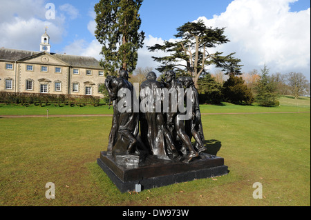 Auguste-Rodin, Denkmäler der Burgher der Calais Bronze-Skulptur Stockfoto