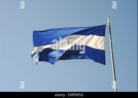 Nationalflagge von El Salvador Stockfoto