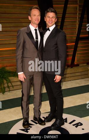 NEIL PATRICK HARRIS & DAVID BURTKA 2014 VANITY FAIR LOS ANGELES USA 03 März 2014 Stockfoto