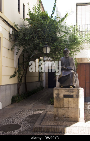 Ben Maimonides Statue, jüdische Viertel Cordoba Stockfoto