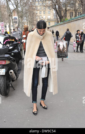 Giovanna Battaglia Ankunft in der Start-und Landebahn Dior zeigen während der Paris Fashion Week - 28. Februar 2014 - Start-und Landebahn Manhattan/Celine Gaille/picture alliance Stockfoto