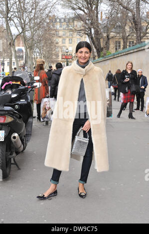 Giovanna Battaglia Ankunft in der Start-und Landebahn Dior zeigen während der Paris Fashion Week - 28. Februar 2014 - Start-und Landebahn Manhattan/Celine Gaille/picture alliance Stockfoto