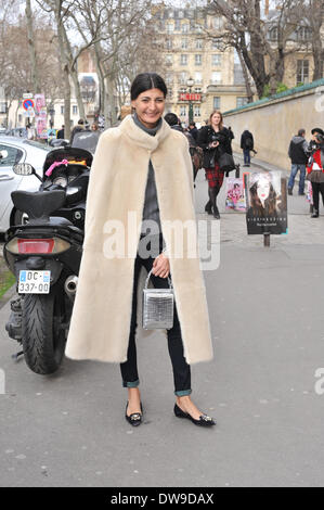 Giovanna Battaglia Ankunft in der Start-und Landebahn Dior zeigen während der Paris Fashion Week - 28. Februar 2014 - Start-und Landebahn Manhattan/Celine Gaille/picture alliance Stockfoto