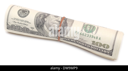 Dollar isoliert auf weißem Hintergrund Stockfoto