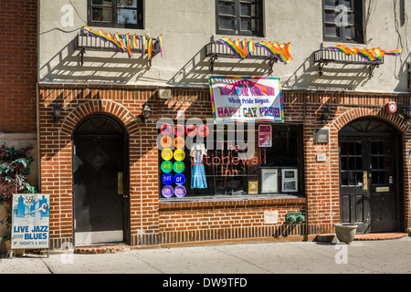 Berühmte schwule bar Stonewall Inn, Greenwich Village, New York City Stockfoto