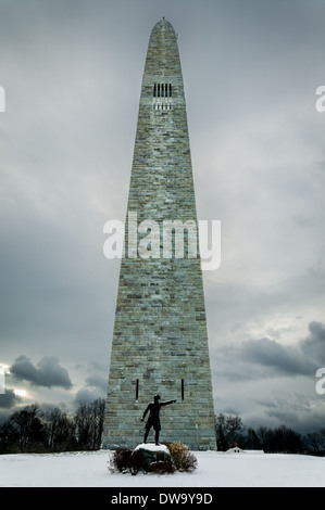 Bennington Battle Monument im Winter Vermont 306 Fuß hoch erinnert Unabhängigkeitskrieg Stockfoto