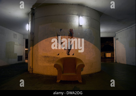 Verlassene Stuhl Stockfoto