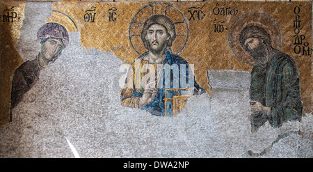 Interieur-Details der Hagia Sophia in Istanbul, Türkei. Stockfoto