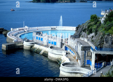 Landschaftsbild Tinside Lido, Hoe Straße Plymouth - Devon Stockfoto