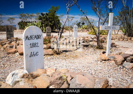 Gräber im Boothill Graveyard, Tombstone, Arizona USA Stockfoto