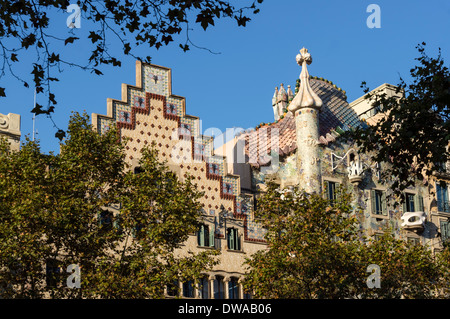 Casa Batllo von Antoni Gaudi, Passeig de Gracia, Barcelona, Spanien Stockfoto