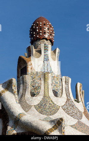 Park Güell von Antoni Gaudi, Barcelona, Catalonien, Spanien, Stockfoto