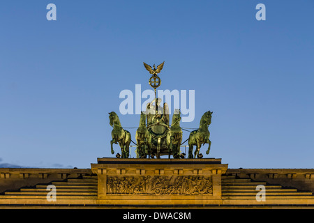 Quadiga auf Brandenburger Tor in Berlin Stockfoto