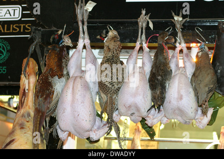 Puten zu verkaufen in Oxfords Markthalle in UK Stockfoto