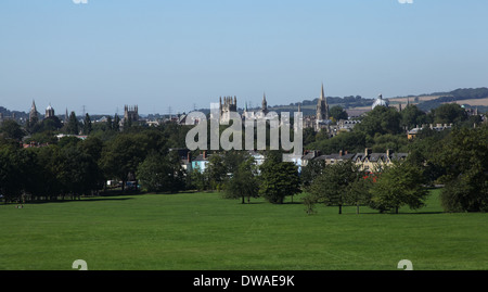 Skyline von Oxford aus South Parks im Vereinigten Königreich Stockfoto