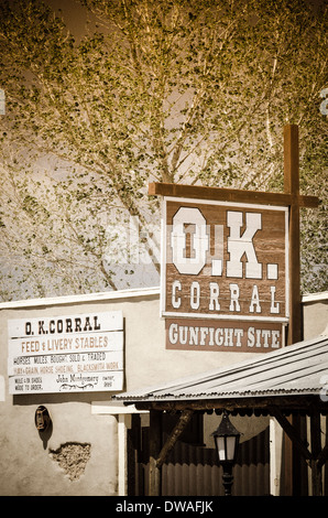 Die O.K. Corral in Tombstone, Arizona USA Stockfoto