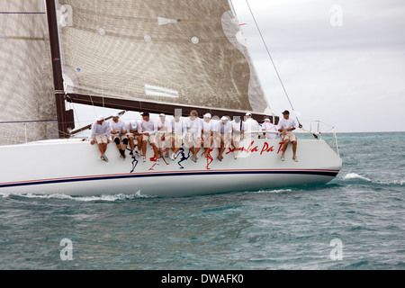 Erstklassige Boote und Segler sind jedes Jahr im Januar gezogen, um in die Acura Key West Regatta, Key West, Florida, USA konkurrieren Stockfoto