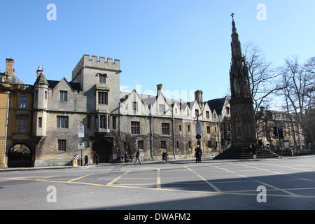 Märtyrer Denkmal und am Balliol College, in ST Giles, Oxford Stockfoto